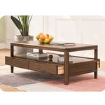 Stunning Oak Wood Tea Table - Natural Brown Finish hym-1536