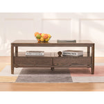 Stunning Oak Wood Tea Table - Natural Brown Finish hym-1536