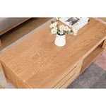 Stunning Oak Wood Tea Table - Natural Brown Finish hym-1536