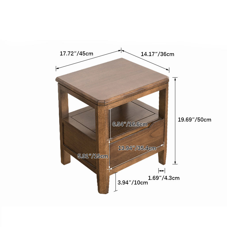 Stunning Natural Brown Oak Bedside Cupboard | Timeless Wooden Nightstand hym-1538