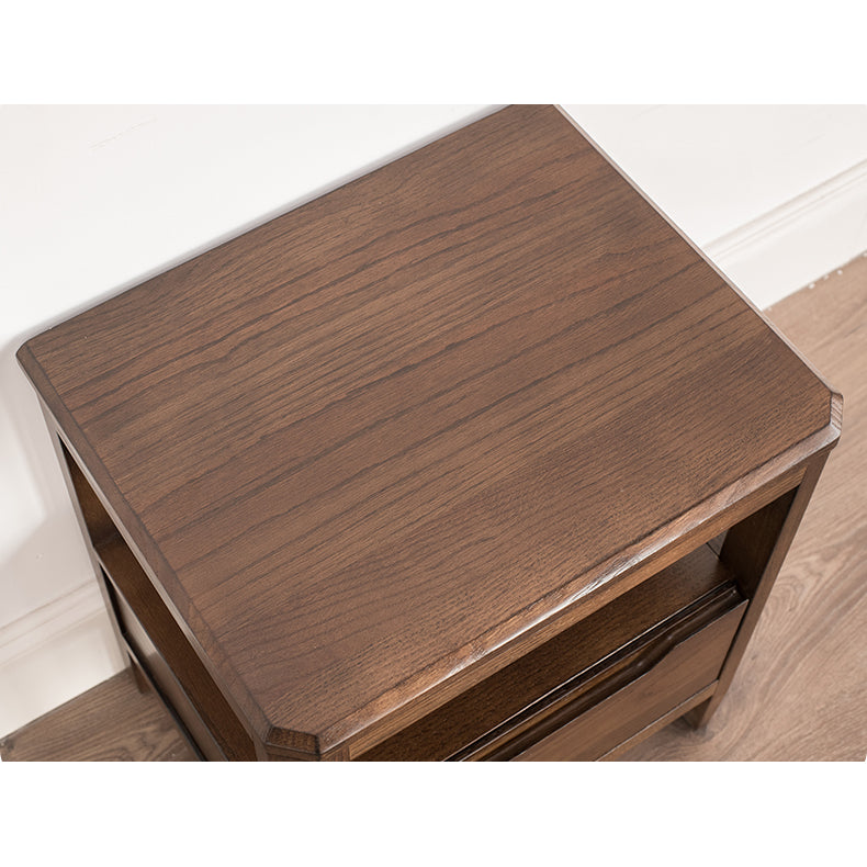 Stunning Natural Brown Oak Bedside Cupboard | Timeless Wooden Nightstand hym-1538