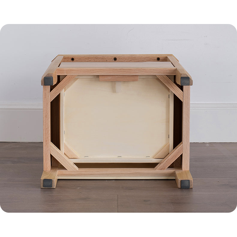 Stunning Natural Brown Oak Bedside Cupboard | Timeless Wooden Nightstand hym-1538