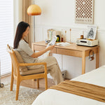 Natural Brown Ash Wood Table - Elegant and Durable Dining Furniture hym-1539