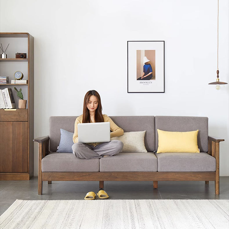 Stylish Light Brown Grey Chenille Sofa for Modern Living Rooms hym-1540
