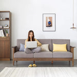 Stylish Light Brown Grey Chenille Sofa for Modern Living Rooms hym-1540