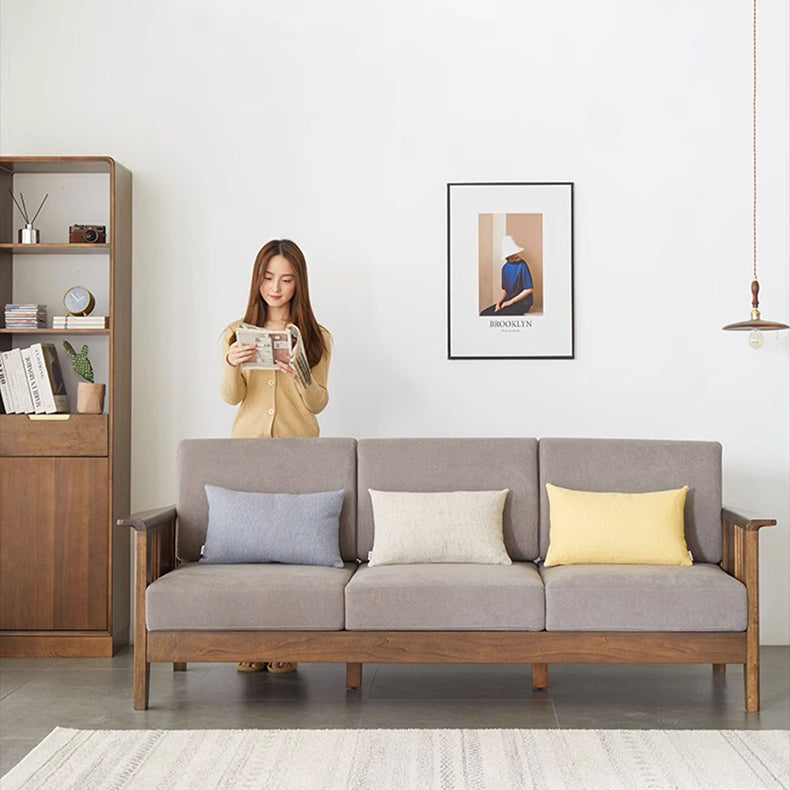 Stylish Light Brown Grey Chenille Sofa for Modern Living Rooms hym-1540