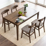 Elegant Brown Oak Wood Chair with Cotton and Linen Upholstery hym-1541