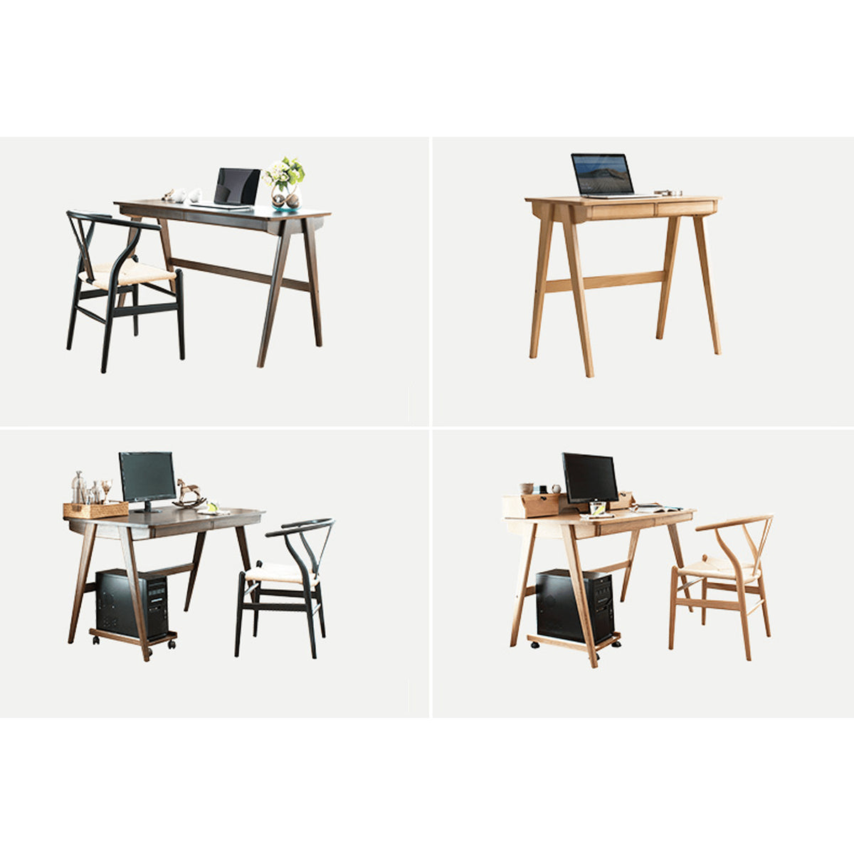 Beautiful Brown Beech and Tung Wood Natural Table - Elegance in Every Detail hym-469