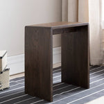 Handcrafted Brown Oak Wood Stool – Natural Finish, Perfect for Home Decor and Comfort hym-471