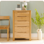 Stunning Natural Brown Oak & Tung Wood Cabinet for Elegant Home Decor hym-476