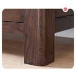 Stunning Natural Brown Oak & Tung Wood Cabinet for Elegant Home Decor hym-476