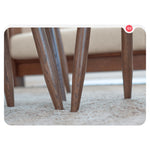 Elegant Brown Oak Wood Tea Table - Natural Finish, Perfect for Any Room hym-485