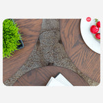 Elegant Brown Oak Wood Tea Table - Natural Finish, Perfect for Any Room hym-485