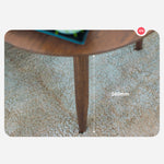 Elegant Brown Oak Wood Tea Table - Natural Finish, Perfect for Any Room hym-485