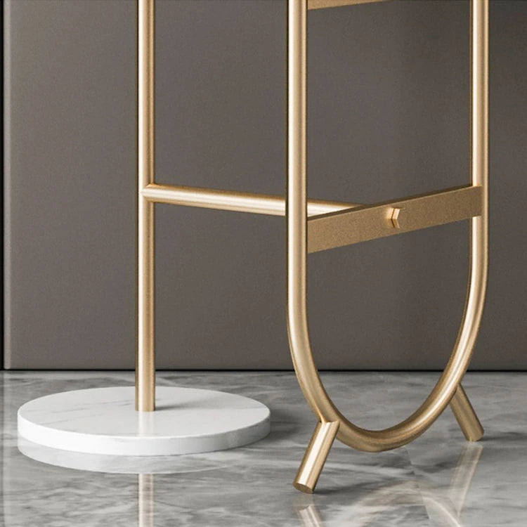 Elegant Marble Storage Rack with Gold Finish - Modern Plant Display Stand for Home Decor hyq-4419