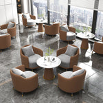 Stylish Marble and Synthetic Leather Table - Modern Elegance for Your Living Space hyq-4429