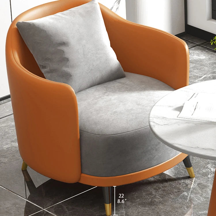 Stylish Marble and Synthetic Leather Table - Modern Elegance for Your Living Space hyq-4429