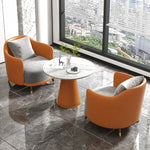 Stylish Marble and Synthetic Leather Table - Modern Elegance for Your Living Space hyq-4429