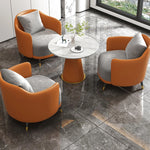 Stylish Marble and Synthetic Leather Table - Modern Elegance for Your Living Space hyq-4429