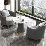 Stylish Marble and Synthetic Leather Table - Modern Elegance for Your Living Space hyq-4429