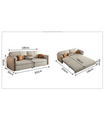 Modern Multicolor Sofa with Solid Wood Frame and Leathaire Cotton Blend Upholstery hyt-1237