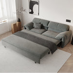 Stylish Solid Wood Sofa with Cotton and Down Cushions in Dark Gray and Beige hyt-1238