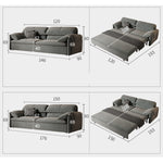 Stylish Solid Wood Sofa with Cotton and Down Cushions in Dark Gray and Beige hyt-1238