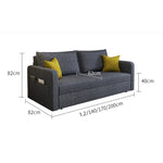 Modern Solid Wood Sofa in Dark Gray, Pink, Blue, and Light Khaki with Cotton-Linen Upholstery hyt-1239