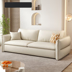 Stylish Multi-Color Sofas: Beige, Gray, Pink Options in Faux Leather and Down hyt-1425