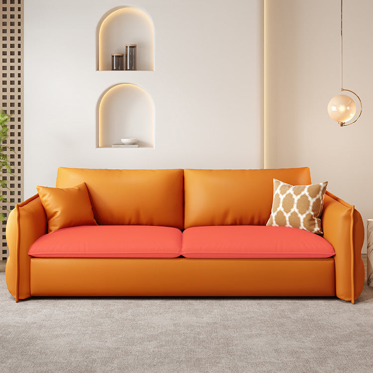 Stylish Multi-Color Sofas: Beige, Gray, Pink Options in Faux Leather and Down hyt-1425