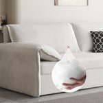 Elegant Contrast Sofa in Beige, Blue, Dark Brown, Orange & Gray - Premium Cotton & Faux Leather Blend hyt-1426