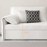 Elegant Contrast Sofa in Beige, Blue, Dark Brown, Orange & Gray - Premium Cotton & Faux Leather Blend hyt-1426