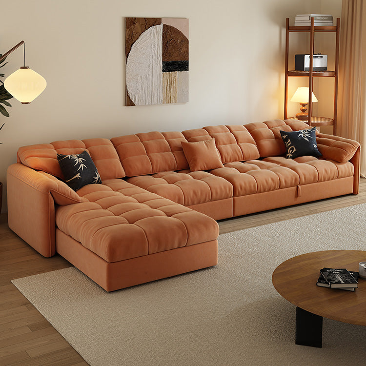 Modern Multi-Color Cotton Sofa - Beige, Dark Brown, Yellow, Blue, Orange, Green, and Gray hyt-1427
