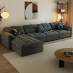 Modern Multi-Color Cotton Sofa - Beige, Dark Brown, Yellow, Blue, Orange, Green, and Gray hyt-1427