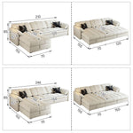 Modern Multi-Color Cotton Sofa - Beige, Dark Brown, Yellow, Blue, Orange, Green, and Gray hyt-1427