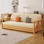 Modern Sofa with Vibrant Colors: Yellow, Light Brown, Gray, Orange & Blue - Premium Cotton-Linen Upholstery & Dark Ash Wood Frame hyt-1429