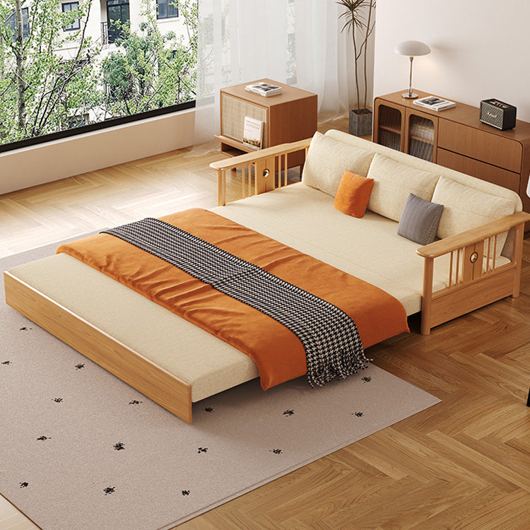 Modern Sofa with Vibrant Colors: Yellow, Light Brown, Gray, Orange & Blue - Premium Cotton-Linen Upholstery & Dark Ash Wood Frame hyt-1429