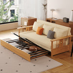 Modern Sofa with Vibrant Colors: Yellow, Light Brown, Gray, Orange & Blue - Premium Cotton-Linen Upholstery & Dark Ash Wood Frame hyt-1429