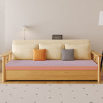 Modern Sofa with Vibrant Colors: Yellow, Light Brown, Gray, Orange & Blue - Premium Cotton-Linen Upholstery & Dark Ash Wood Frame hyt-1429