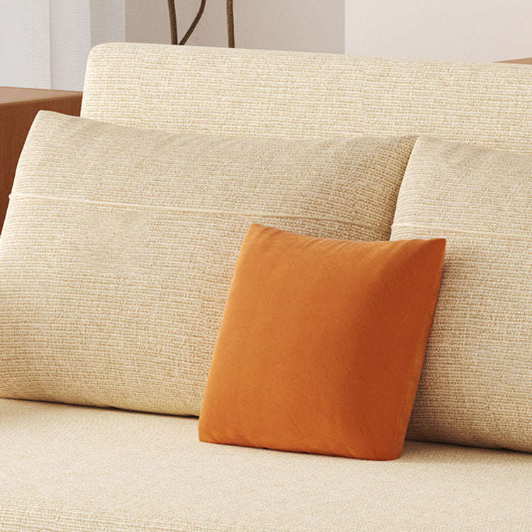 Modern Sofa with Vibrant Colors: Yellow, Light Brown, Gray, Orange & Blue - Premium Cotton-Linen Upholstery & Dark Ash Wood Frame hyt-1429