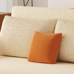 Modern Sofa with Vibrant Colors: Yellow, Light Brown, Gray, Orange & Blue - Premium Cotton-Linen Upholstery & Dark Ash Wood Frame hyt-1429