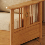 Modern Sofa with Vibrant Colors: Yellow, Light Brown, Gray, Orange & Blue - Premium Cotton-Linen Upholstery & Dark Ash Wood Frame hyt-1429