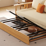 Modern Sofa with Vibrant Colors: Yellow, Light Brown, Gray, Orange & Blue - Premium Cotton-Linen Upholstery & Dark Ash Wood Frame hyt-1429