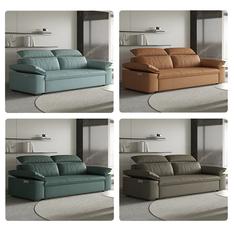 Stylish Solid Wood Sofa with Comfortable Cotton and Faux Leather Upholstery in Assorted Colors hyt-1432
