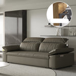 Stylish Solid Wood Sofa with Comfortable Cotton and Faux Leather Upholstery in Assorted Colors hyt-1432