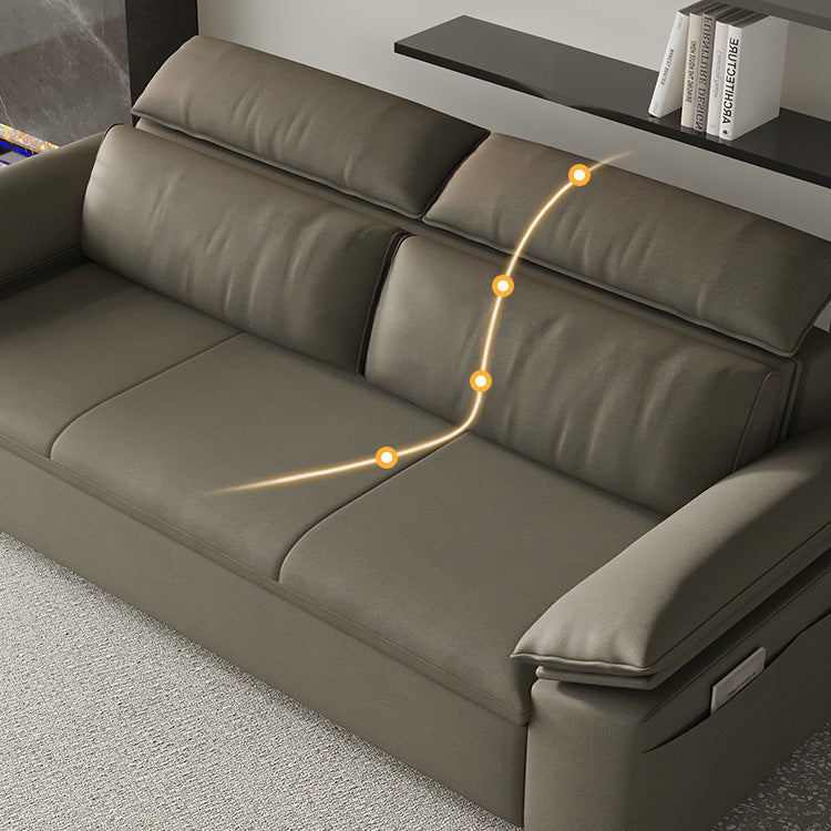 Stylish Solid Wood Sofa with Comfortable Cotton and Faux Leather Upholstery in Assorted Colors hyt-1432