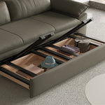 Stylish Solid Wood Sofa with Comfortable Cotton and Faux Leather Upholstery in Assorted Colors hyt-1432