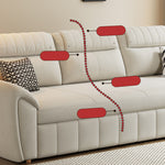 Stylish Sofa Collection: Beige & Light Gray with Dark Brown, Orange, Green, Blue Options in Cotton, Faux Leather, Latex & Coir hyt-1433