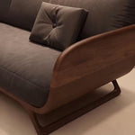 Black Walnut Solid Wood Sofa for Living Room, Modern Luxury Home Couch hz-0207-45