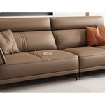 Luxurious Dark Brown Sofa with Pine Wood Frame and Plush Goose Down Cushions hzh-1352